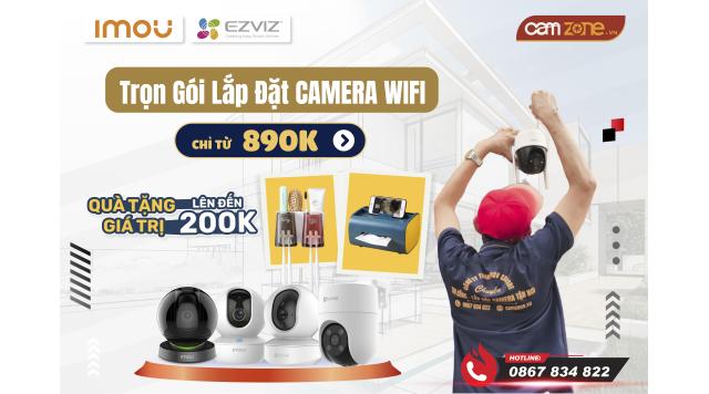 Lắp Đặt Camera Trọn Gói Chỉ Từ 890K Tại Camzone - Tặng Kèm Quà Tặng 200K