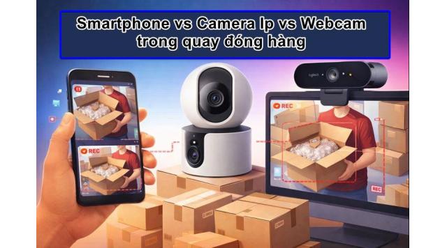 Điện Thoại, Camera IP hay Webcam Quay Clip Đóng Hàng: Lựa Chọn Nào Thực Sự Hiệu Quả Cho Chủ Shop 2026?