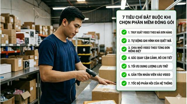 7 tiêu chí bắt buộc khi chọn phần mềm quay đóng hàng để sàn chấp nhận bằng chứng