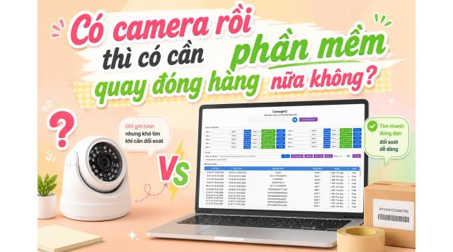 Có camera rồi thì có cần phần mềm quay đóng hàng nữa không?