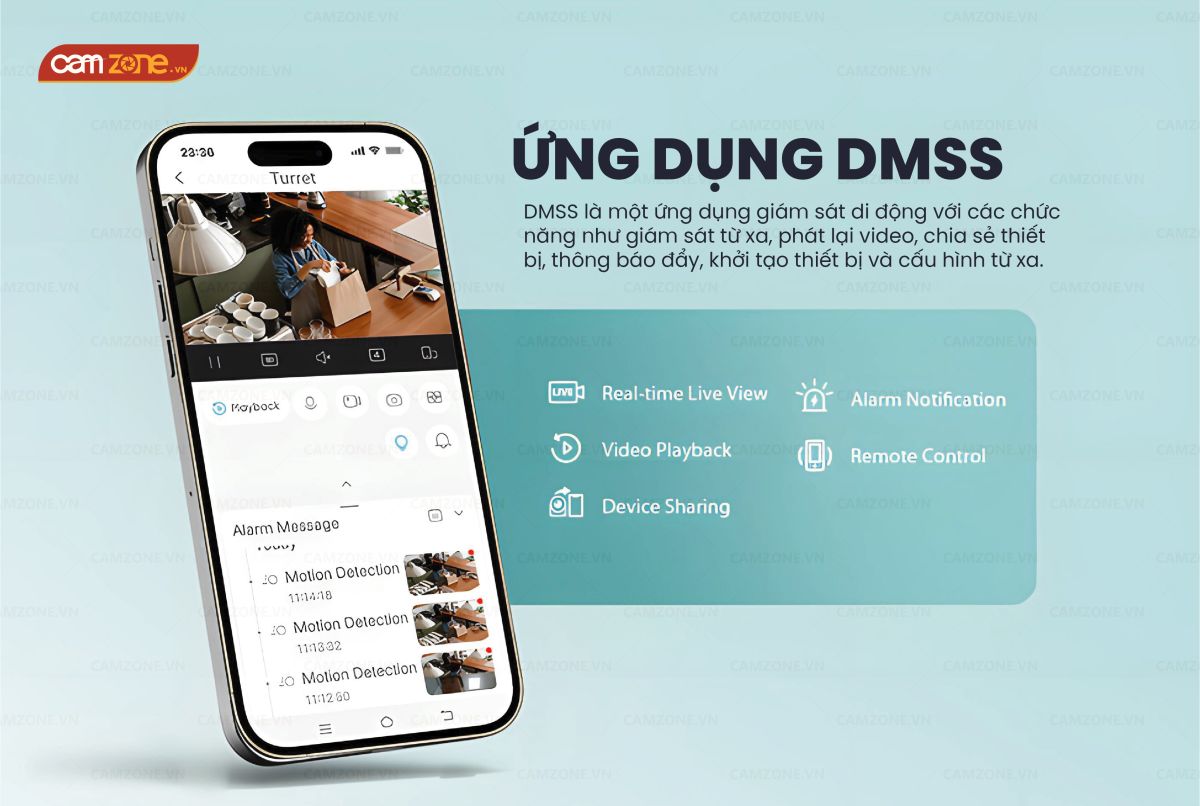 Camera WIFI Full color Dome Turret A1 4MP DAHUA DH-T4A-PV 