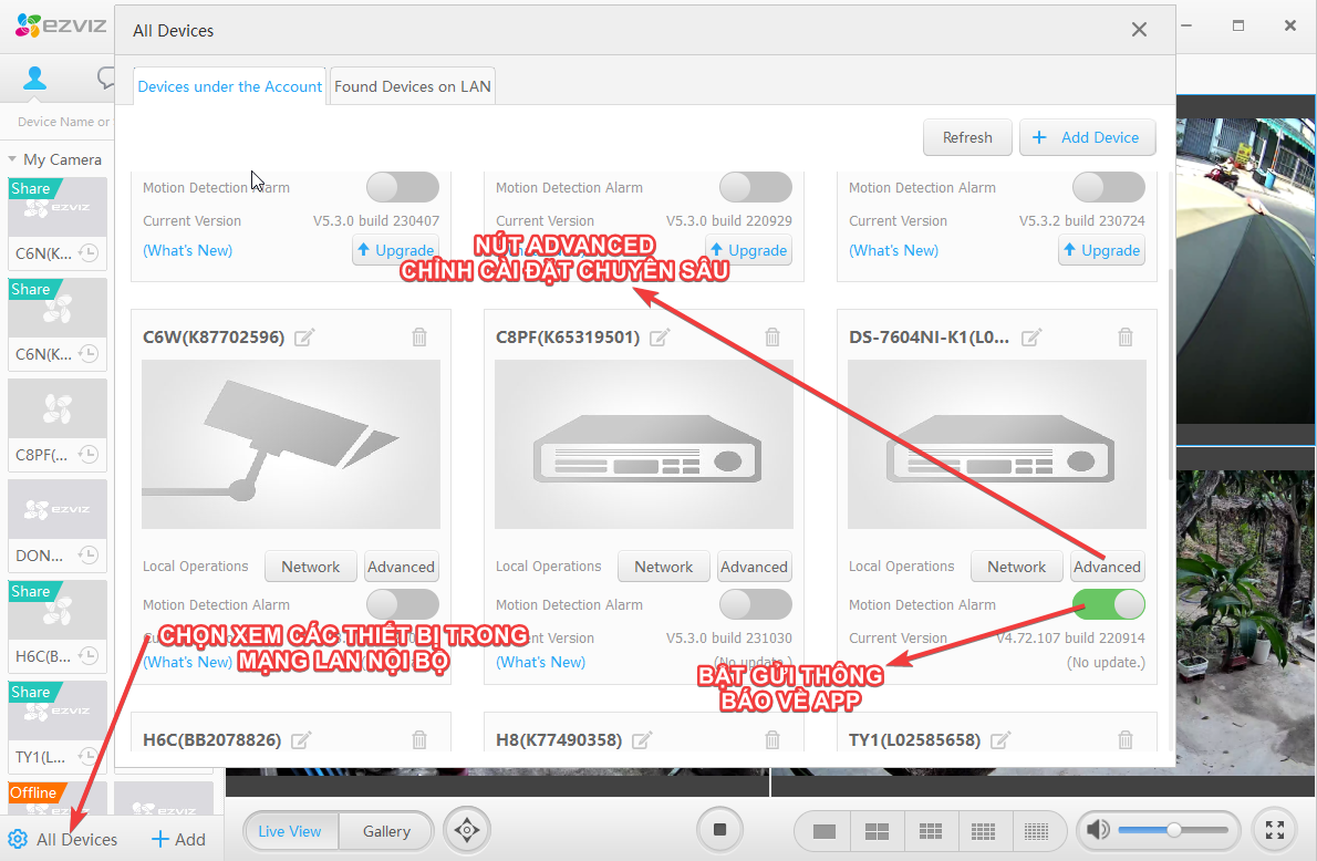 Cách xem camera EZVIZ trên máy tính