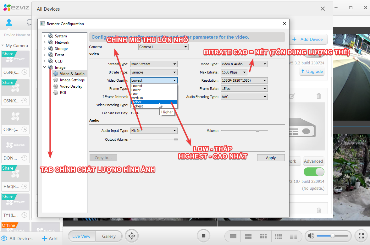 Cách xem camera EZVIZ trên máy tính