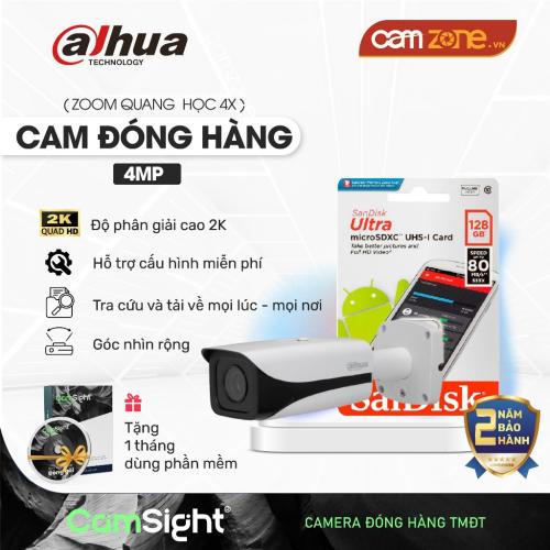 Camera QUAY ĐÓNG HÀNG CHUYÊN DỤNG CAMSIGHT góc rộng, Zoom Quang Học 4X, độ phân giải cao 2K rõ nét