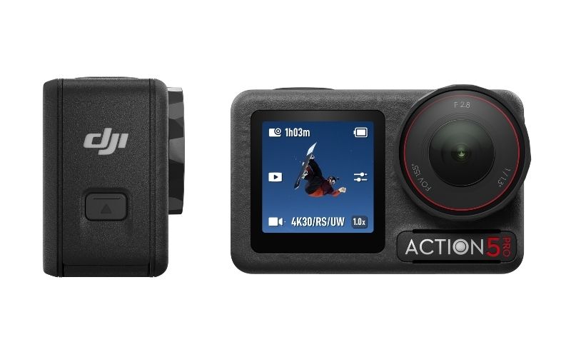 Thiết kế gọn nhẹ v&agrave; m&agrave;n h&igrave;nh OLED của DJI Action 5 Pro