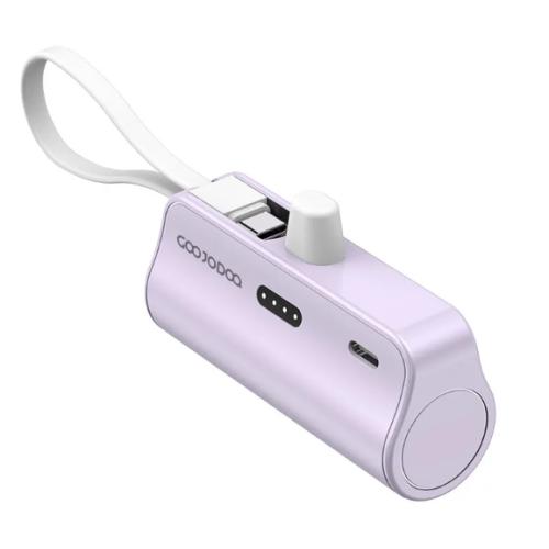 Sạc dự phòng GOOJODOQ 4000mAh mini nhỏ gọn, thiết kế tiện lợi cắm trực tiếp vào điện thoại.