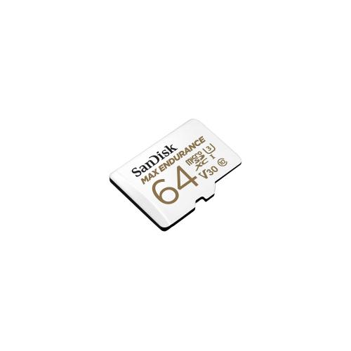Thẻ nhớ SanDisk Max Endurance 64GB màu trắng, giải pháp lưu trữ bền bỉ cho camera hành trình, giám sát 24/7.