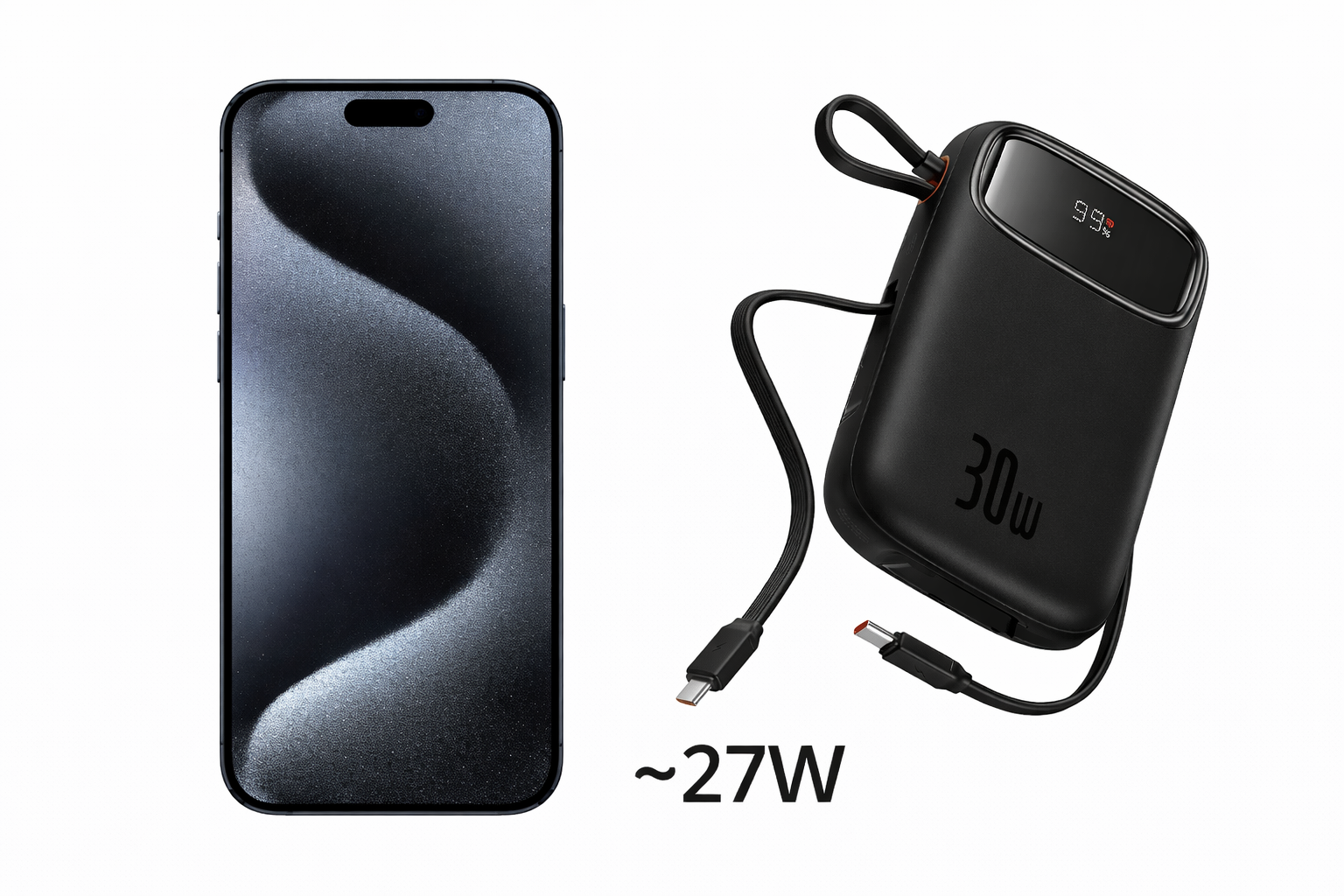 Baseus Qpow2 20.000mAh tốc độ sạc 27W cho Iphone 15 Pro Max