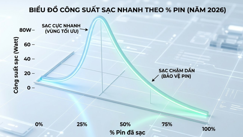 Biểu đồ đường cong sạc nhanh