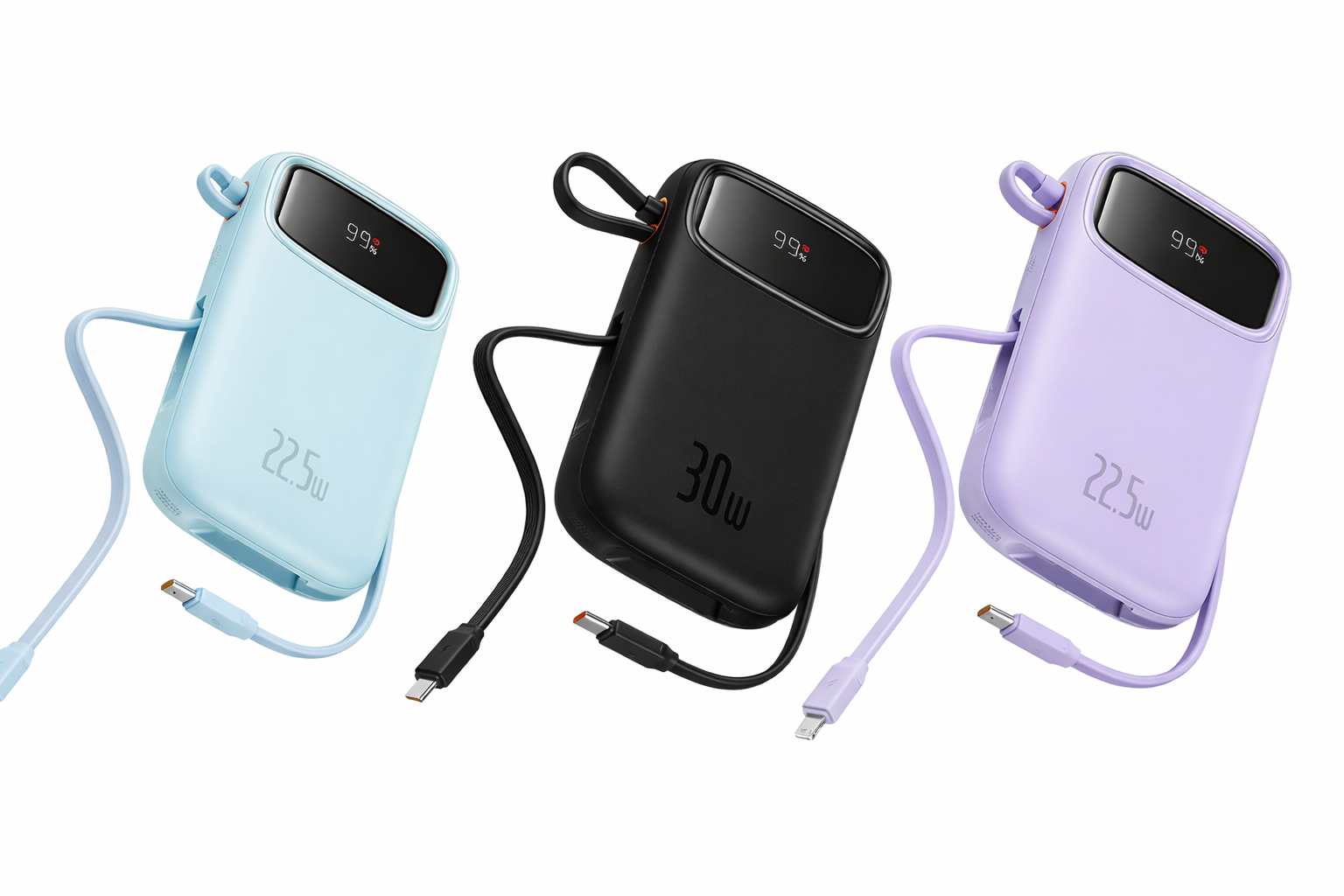 Baseus Qpow2 20.000mAh phi&ecirc;n bản đen, xanh lam, t&iacute;m