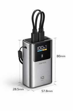 K&iacute;ch thước chiều d&agrave;i, chiều rộng v&agrave; độ d&agrave;y của Cuktech No.10 Mini PB1055