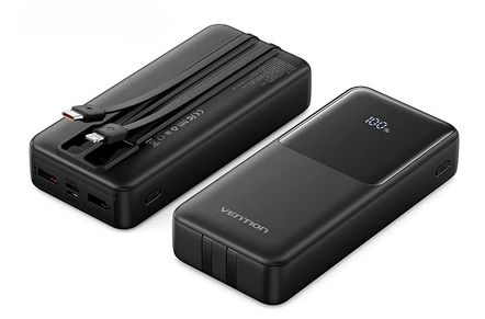 Mặt trước v&agrave; sau của sạc Vention 20000mAh