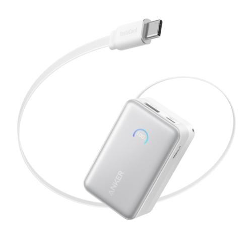 Sạc dự phòng Anker Nano A1638 nhỏ gọn, tích hợp cáp, rất tiện lợi mang theo mọi lúc mọi nơi.