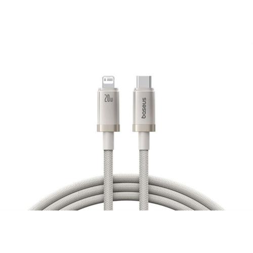 Cáp sạc Baseus Titanium Alloy CB000135 đầu Titan siêu bền với dây bọc dù, sạc nhanh iPhone 20W.