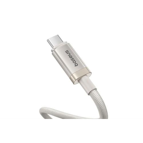 Cáp sạc Baseus Titanium Alloy CB000135 đầu Titan và dây bọc dù siêu bền cho iPhone sạc nhanh.