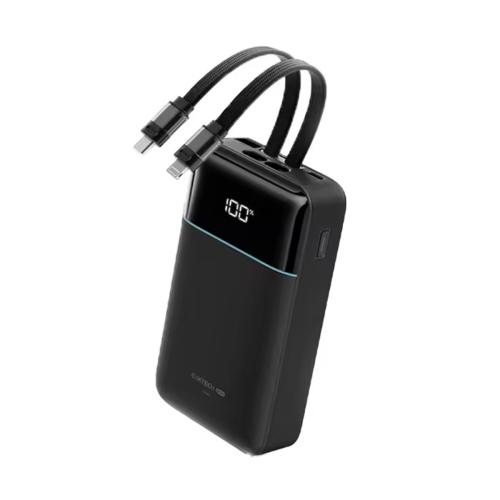 Hình ảnh sạc dự phòng Cuktech LPB200NL tích hợp cáp Lightning MFi và Type-C tiện lợi.