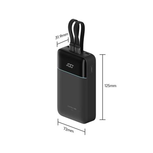 Pin dự phòng Cuktech LPB200NL 20.000mAh 40W tích hợp cáp Lightning MFi và Type-C.
