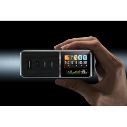 Trạm sạc Cuktech 30 Ultra TA3005U GaN 300W thiết kế mạnh mẽ cấp nguồn ổn định cho laptop gaming.