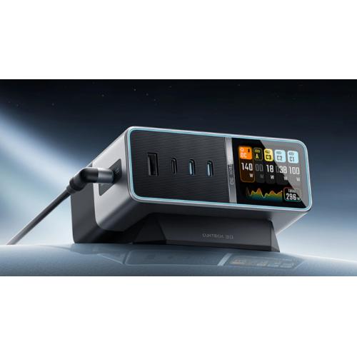 Trạm sạc GaN 300W Cuktech 30 Ultra tích hợp cổng DC chuyên dụng cho laptop gaming.