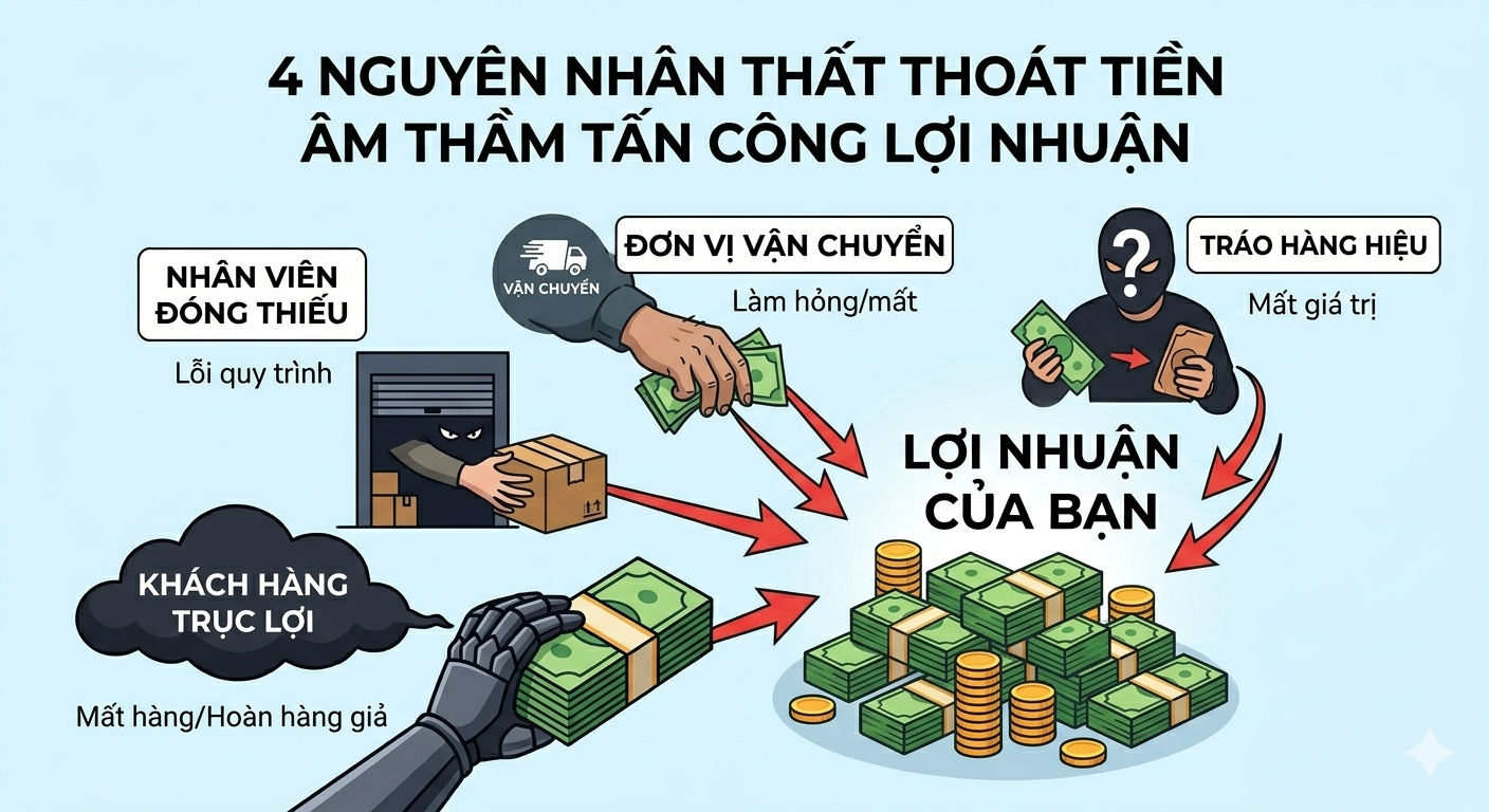 4 nguy&ecirc;n nh&acirc;n l&agrave;m thất tho&aacute;t tiền của shop kinh doanh online