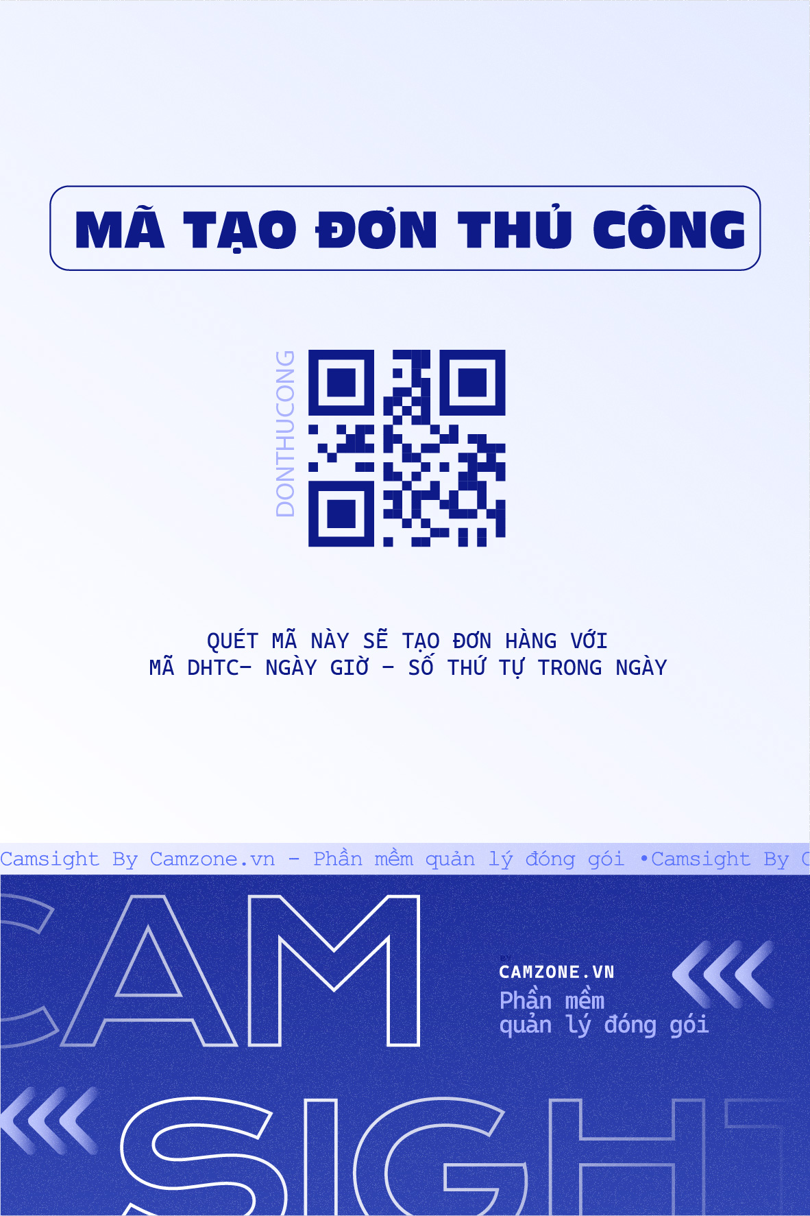 M&atilde; tạo đơn thủ c&ocirc;ng tr&ecirc;n Camsight