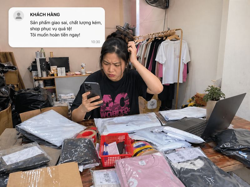 Kh&aacute;ch b&aacute;o giao h&agrave;ng sai nhưng thiếu video quay đ&oacute;ng h&agrave;ng.