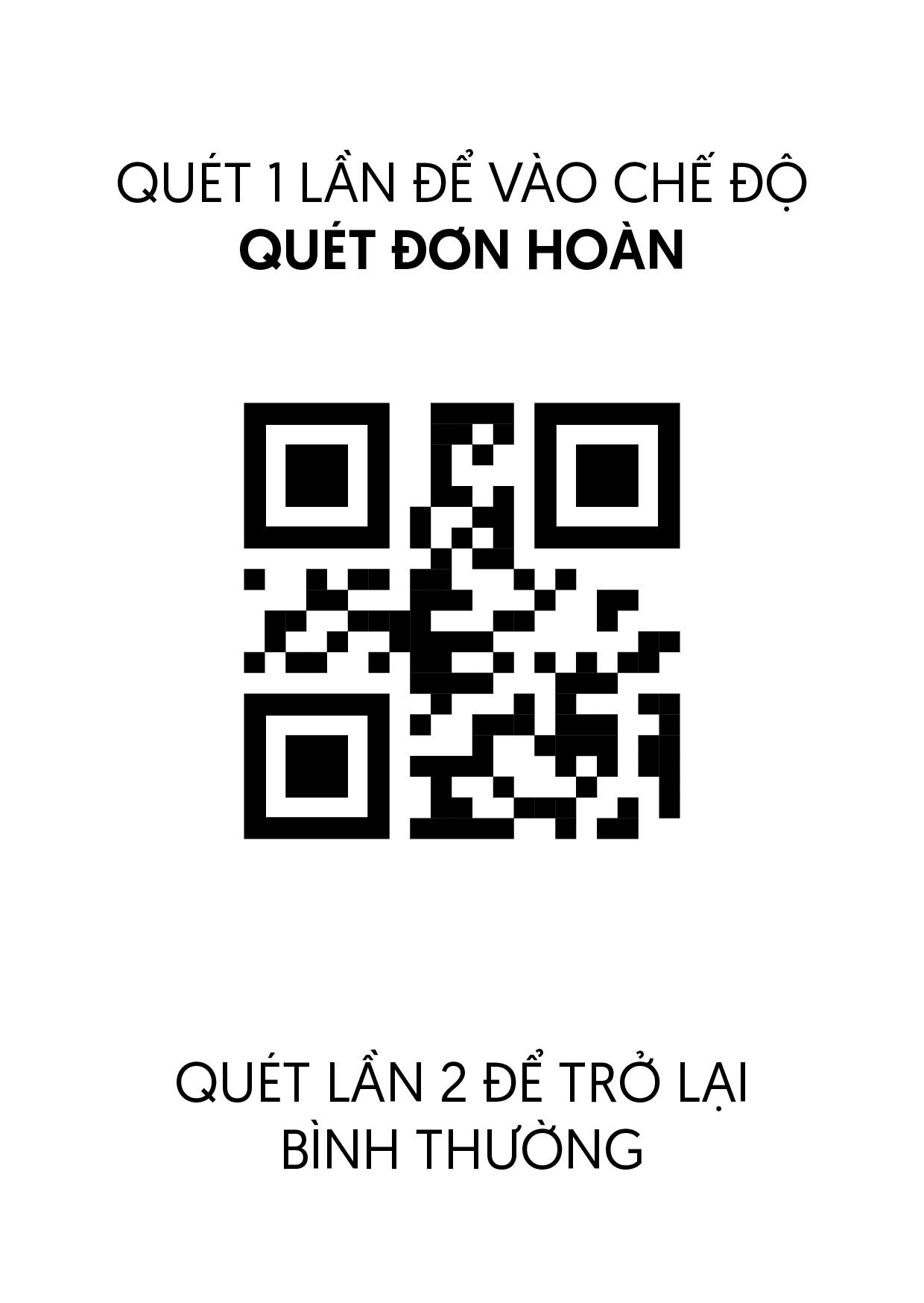 M&atilde; QR chế độ qu&eacute;t đơn ho&agrave;n của Camsight