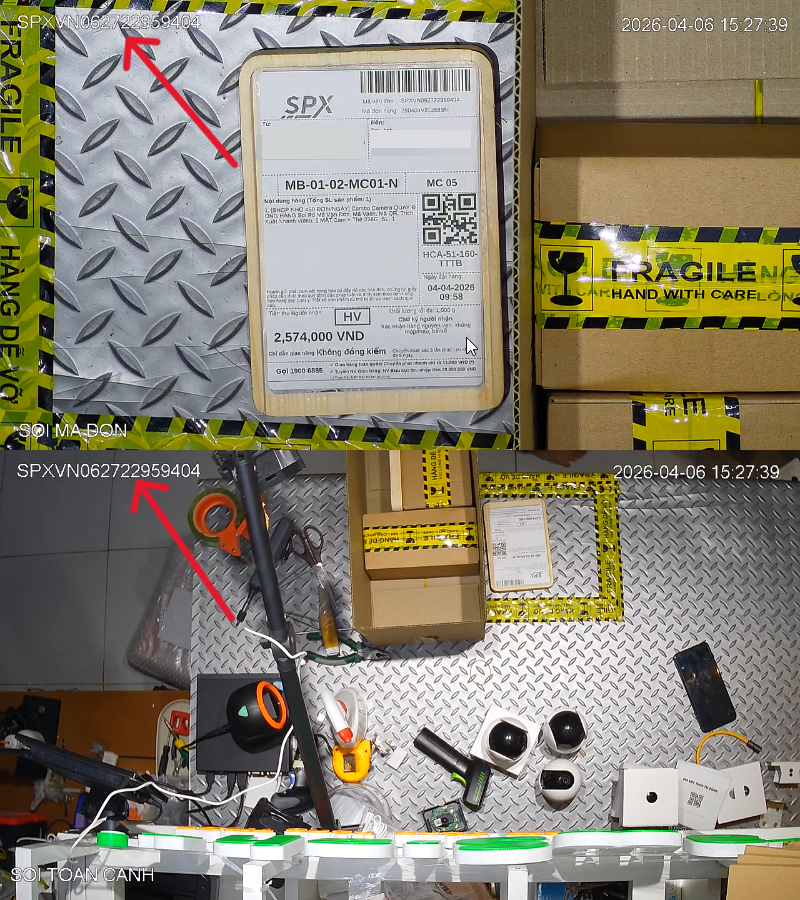 Video quay đ&oacute;ng h&agrave;ng gắn trực tiếp m&atilde; đơn của đơn h&agrave;ng đ&oacute;