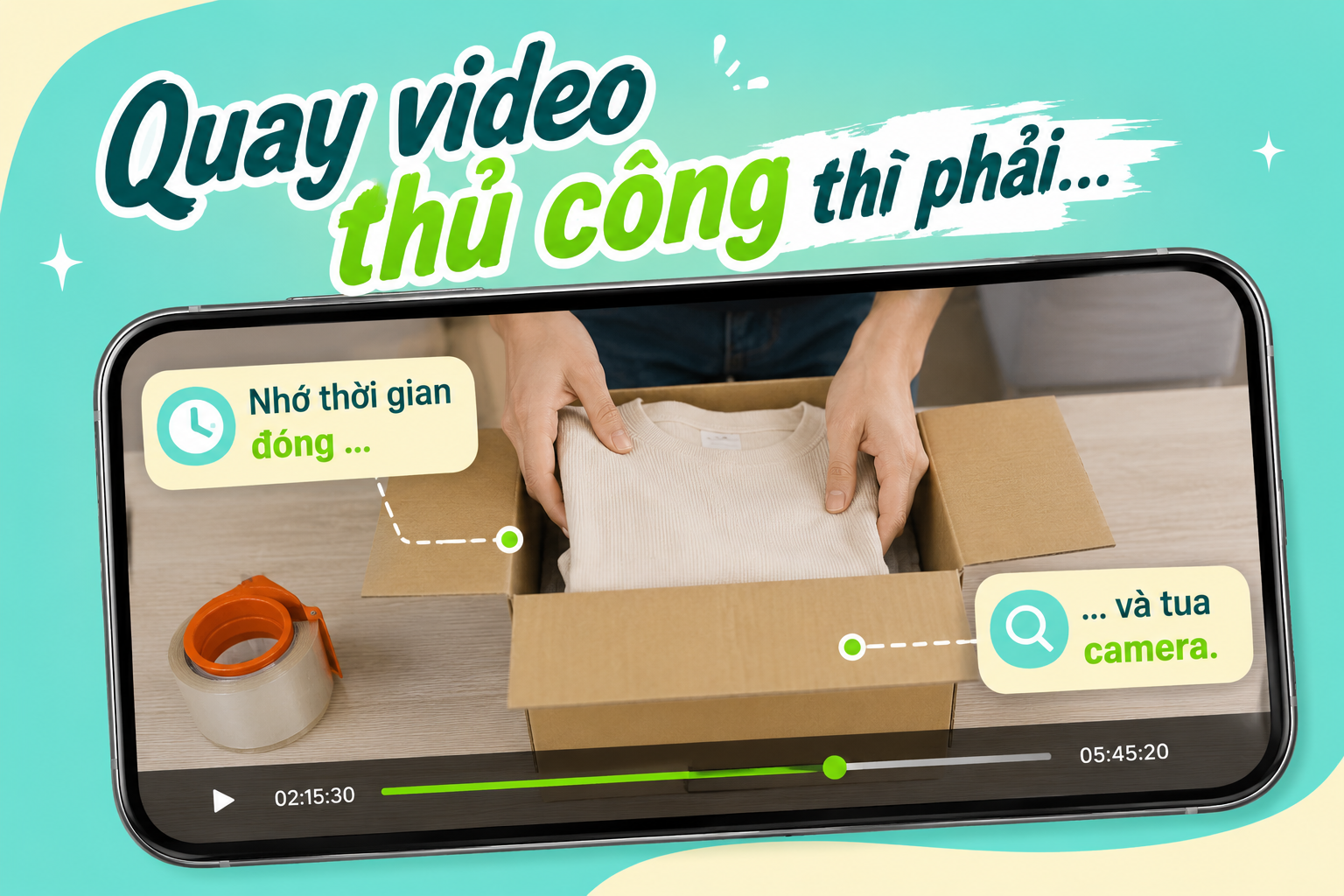 Những kh&oacute; khăn khi quay video thủ c&ocirc;ng.