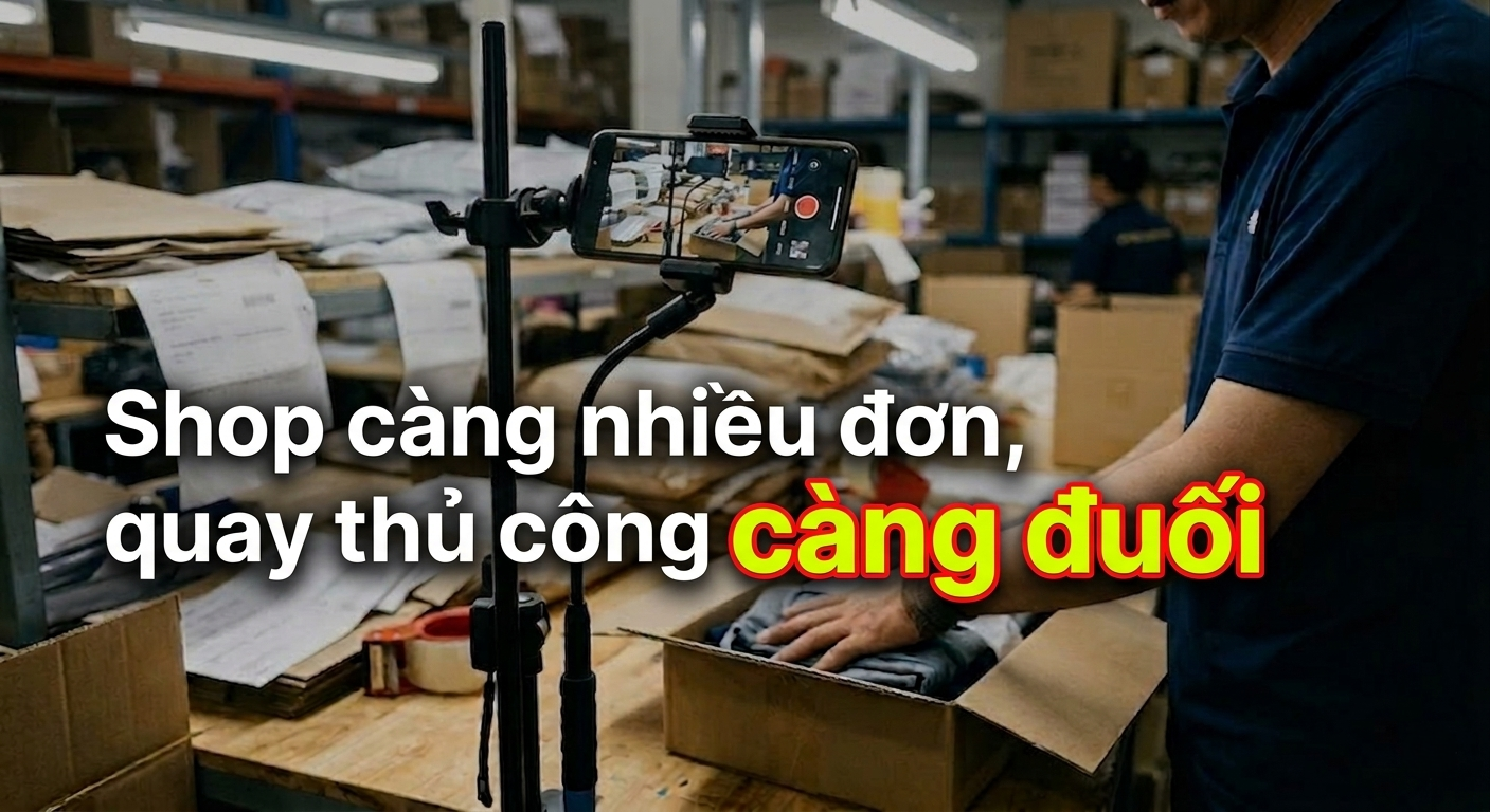 Quay thủ c&ocirc;ng kh&ocirc;ng ph&ugrave; hợp với shop c&oacute; số lượng đơn nhiều.