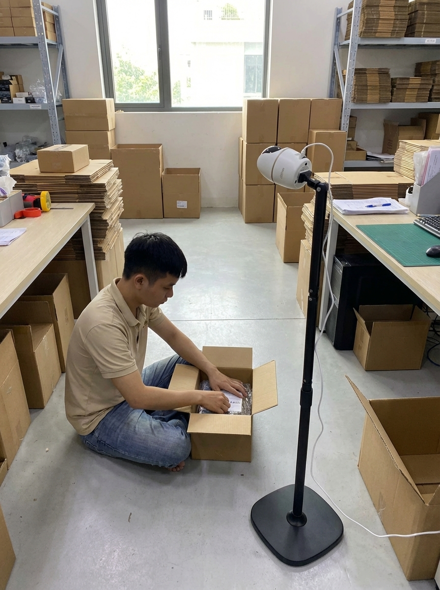 Ch&acirc;n đế đứng quay đ&oacute;ng h&agrave;ng, k&eacute;o d&agrave;i tối đa 1.5m