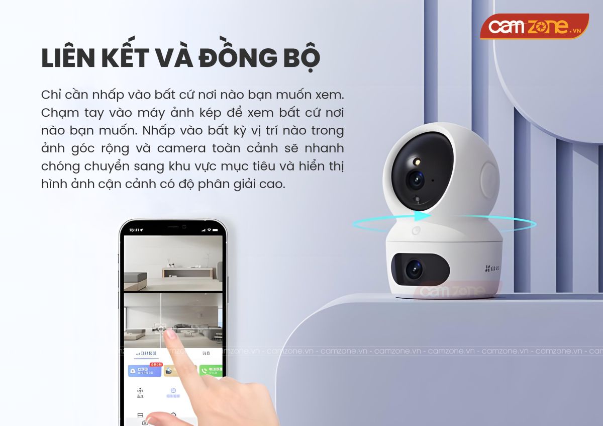 Camera WiFi ống kính kép EZVIZ H7C 8MP (4MP+4MP)
