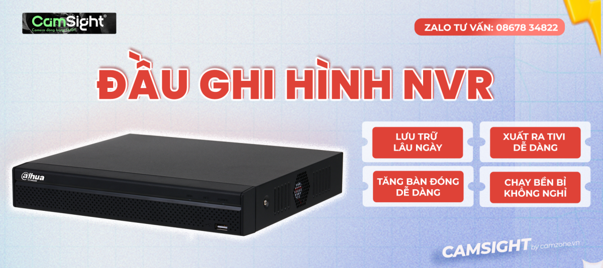 đầu ghi nvr lưu trữ video từ camera ip