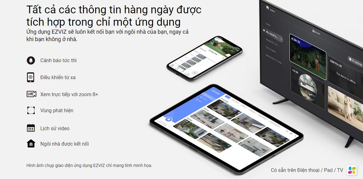 Camera Ezviz H3 độ phân giải 5MP 3K phát hiện chính xác người, vật