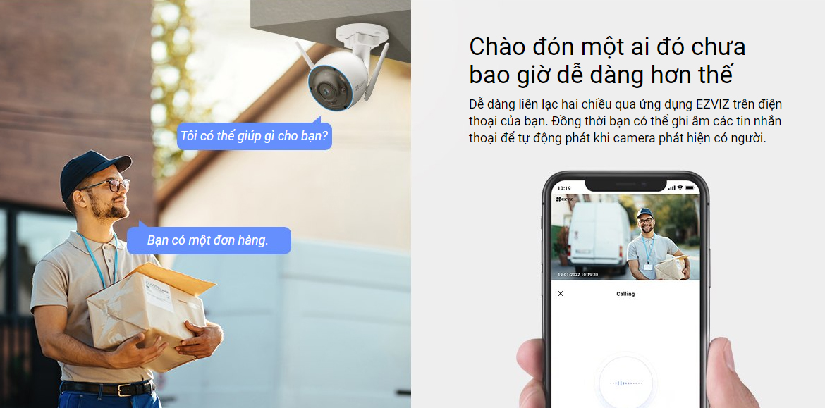 Camera Ezviz H3 độ phân giải 5MP 3K phát hiện chính xác người, vật