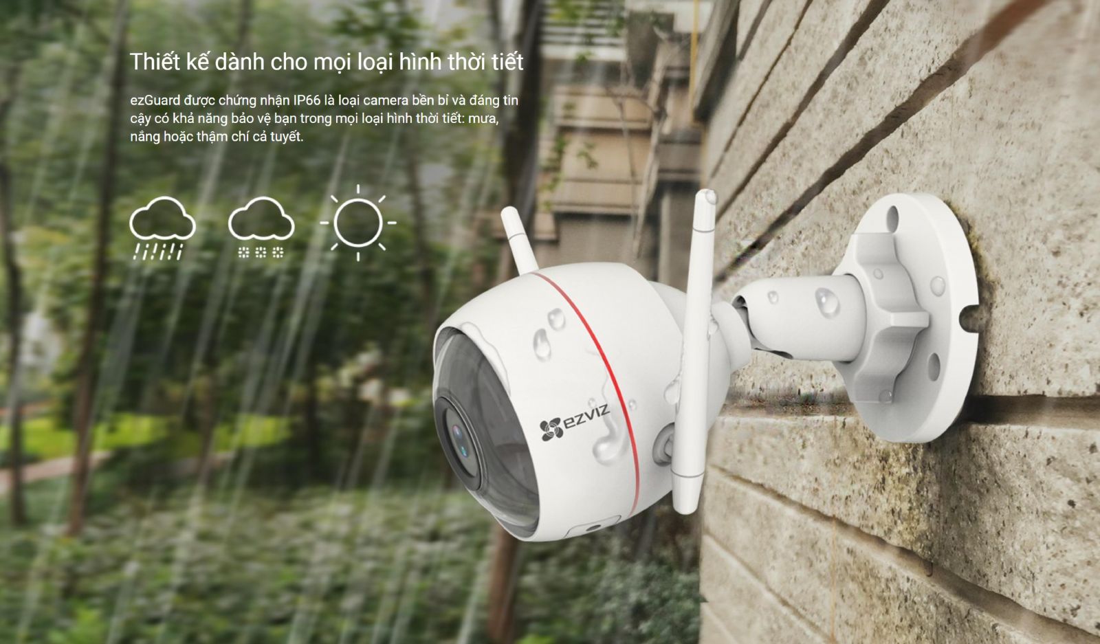 Camera Ezviz C3W ngoài trời tích hợp bảo vệ kép