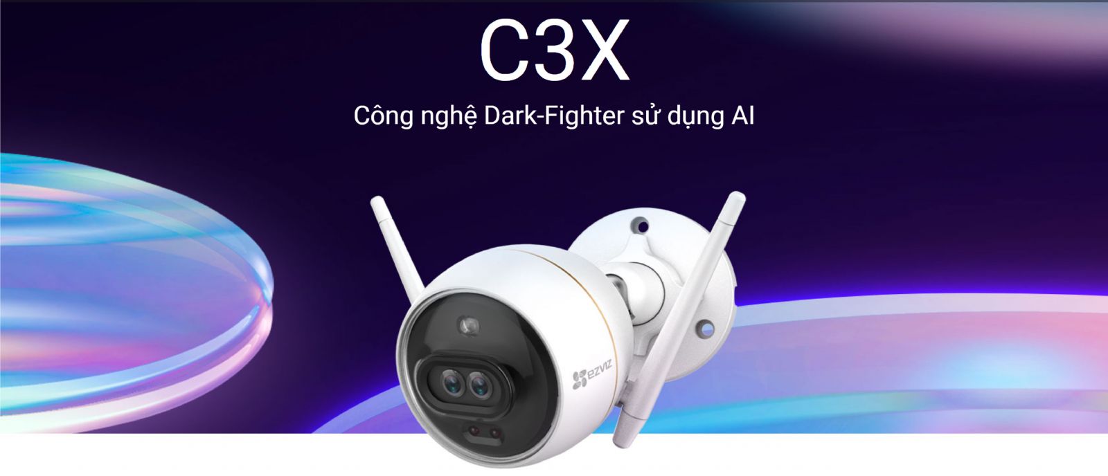 Camera Ezviz C3X 2MP ống kính kép có màu ban đêm