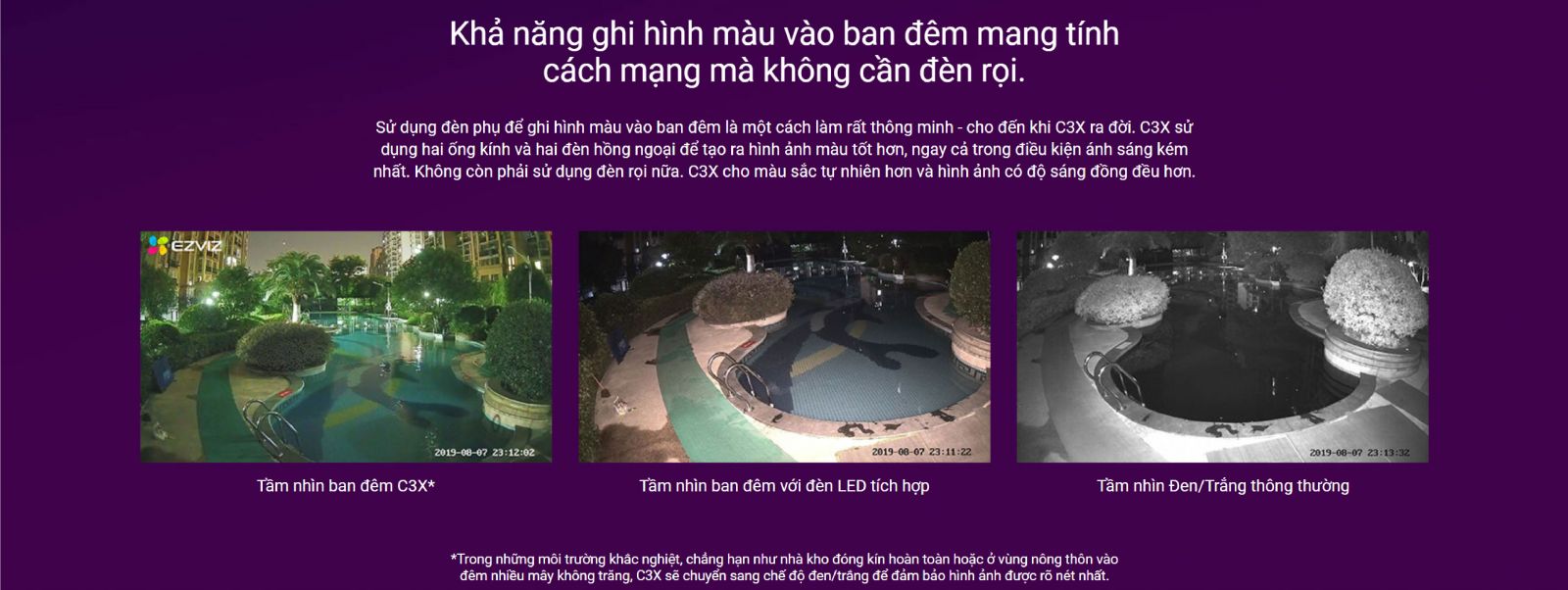 ezviz c3x ghi hình ban đêm
