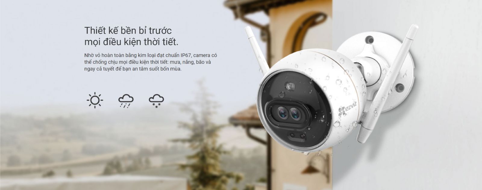 ezviz c3x thiết kế bền bỉ