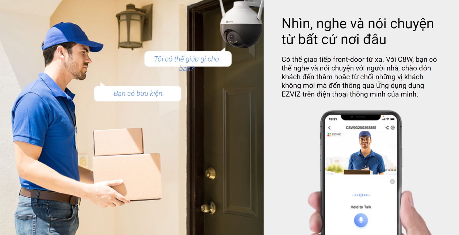 Camera Ezviz C8W ngoài trời có màu ban đêm 4MP 2k+