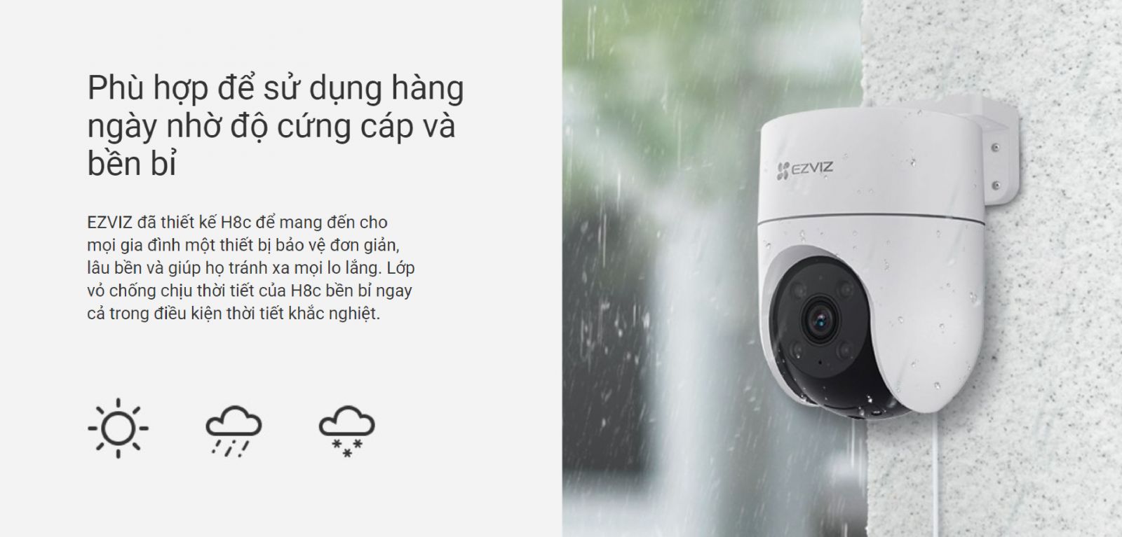 Camera Ezviz H8C quay xoay, tự động theo dõi chuyển động thông minh