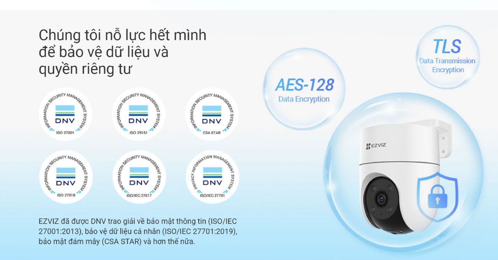 Camera Ezviz H8C quay xoay, tự động theo dõi chuyển động thông minh