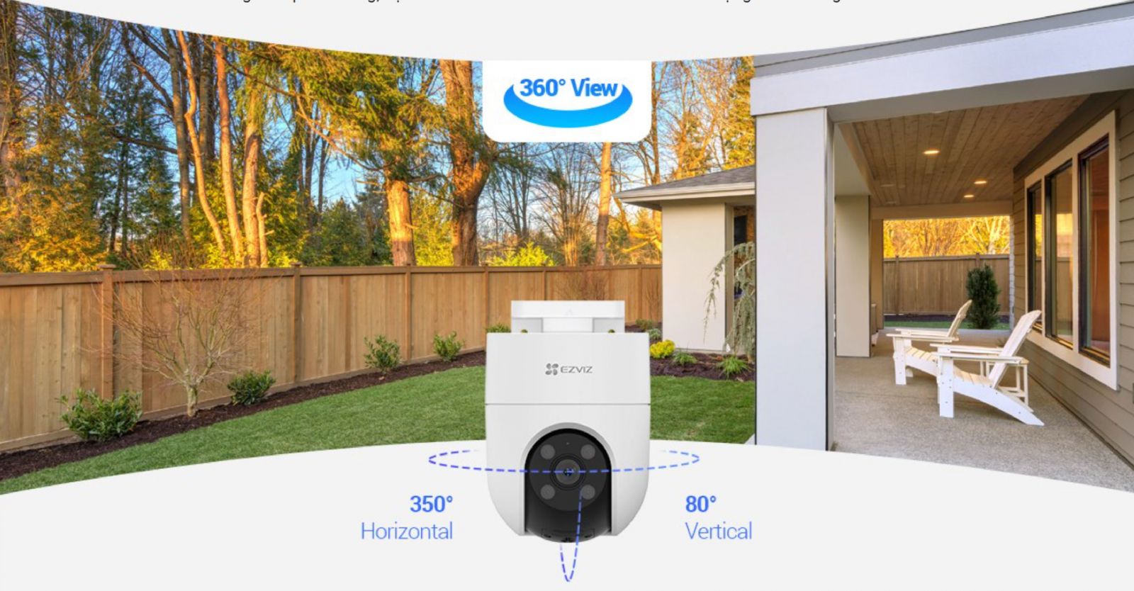 Camera Ezviz H8C quay xoay, tự động theo dõi chuyển động thông minh