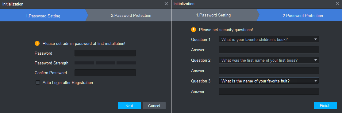 Giao diện đăng nhập SmartPSS