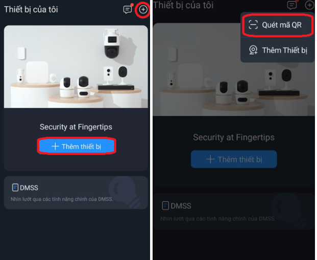 C&aacute;ch th&ecirc;m thiết bị v&agrave;o app DMSS