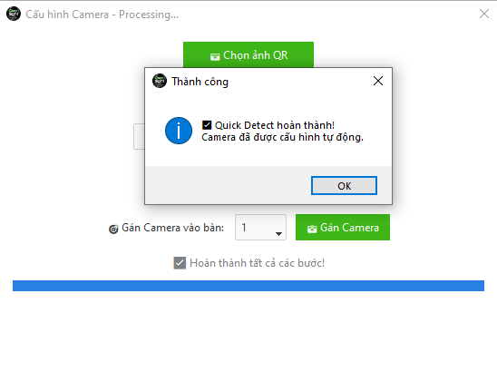 Th&ocirc;ng b&aacute;o cấu h&igrave;nh Camera th&agrave;nh c&ocirc;ng