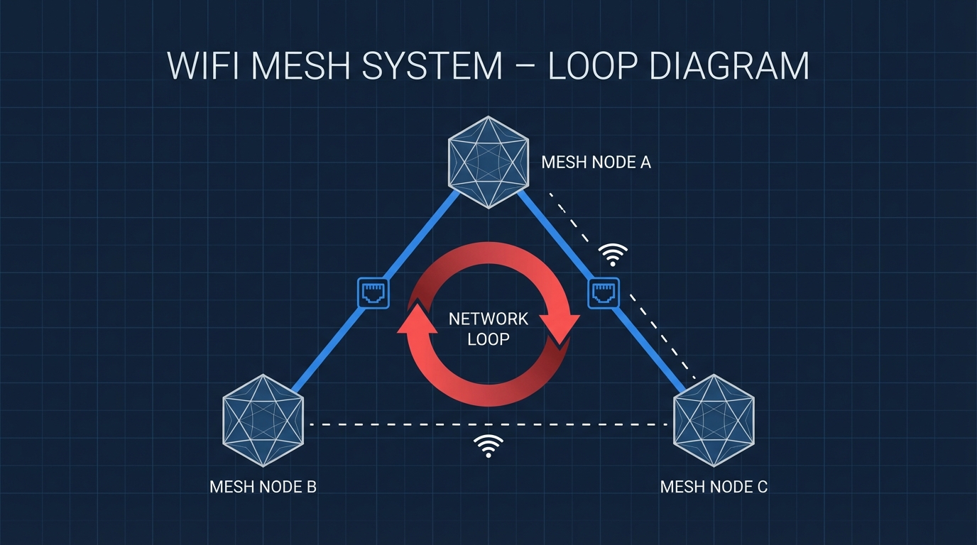 Lỗi WiFi Mesh g&acirc;y Loop