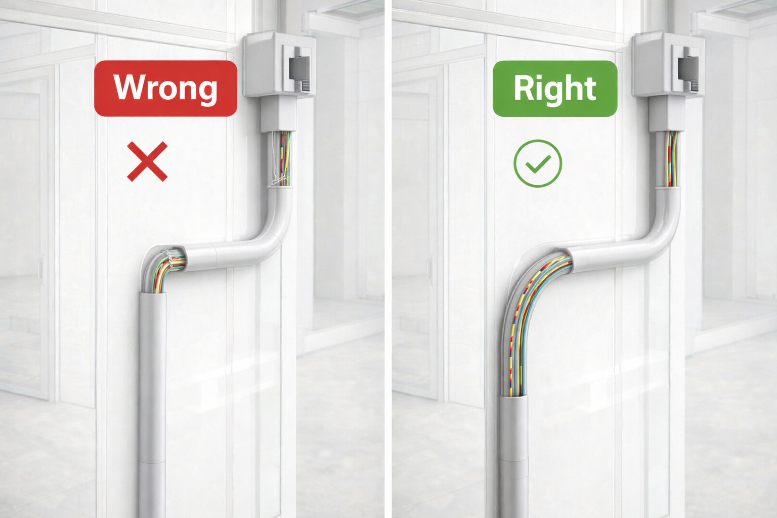 Ảnh kỹ thuật đi d&acirc;y mạng &acirc;m tường