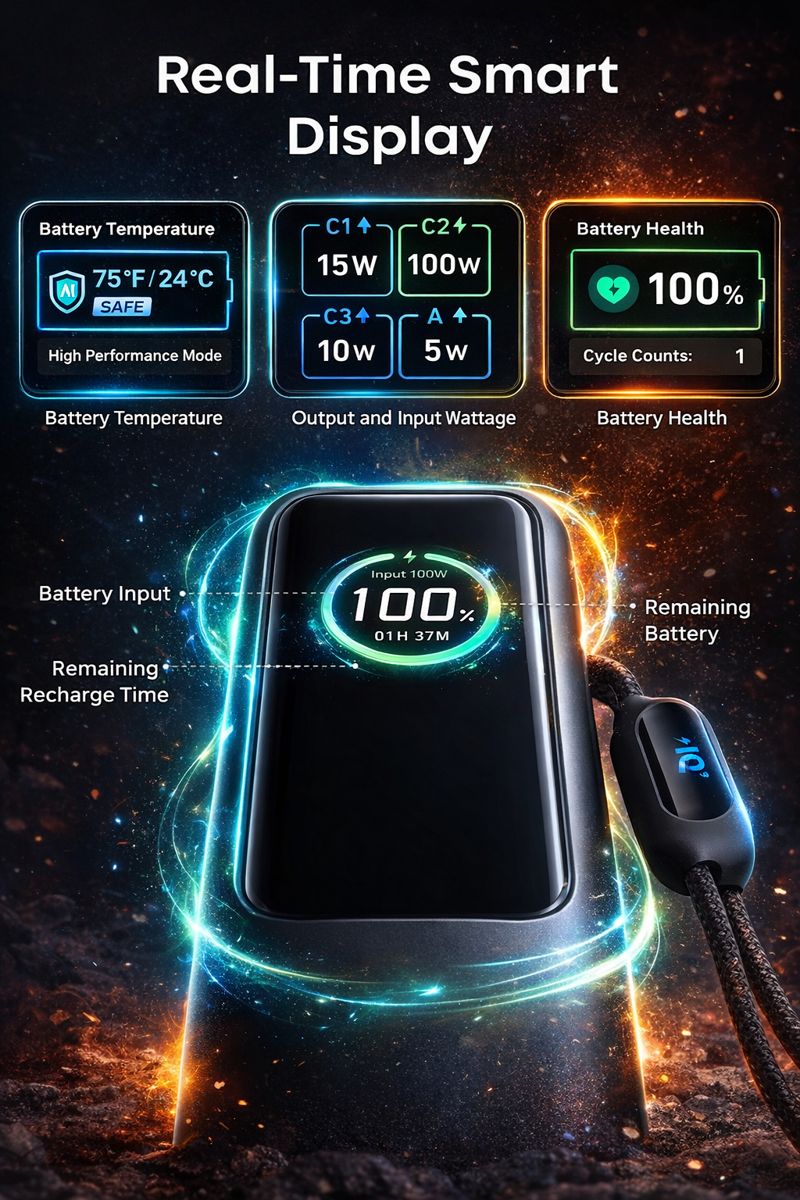 M&agrave;n h&igrave;nh hiển thị th&ocirc;ng tin chi tiết Anker Zolo